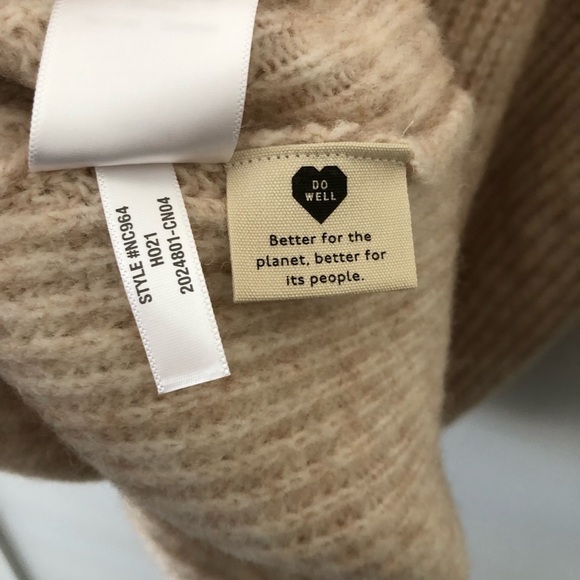 Madewell Beige Ivory Ribbed Pullover Sweater 2X - Picture 10 of 10